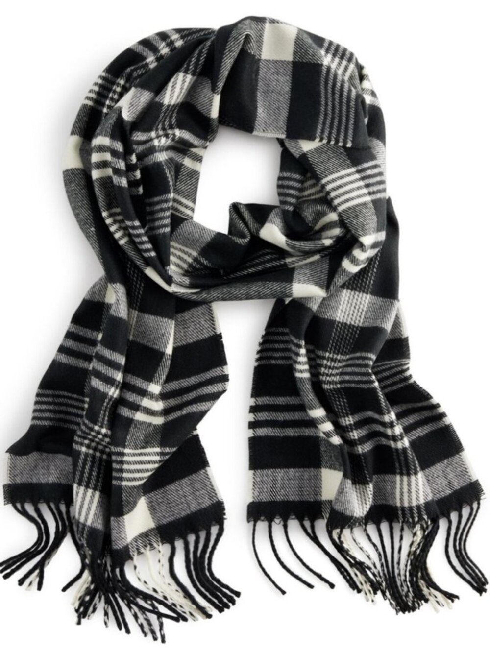 Women's Softer than Cashmere Black Plaid Scarf  NWT